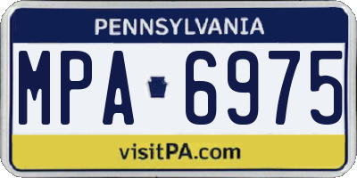 PA license plate MPA6975