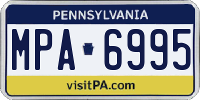 PA license plate MPA6995