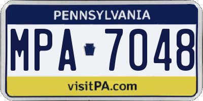 PA license plate MPA7048