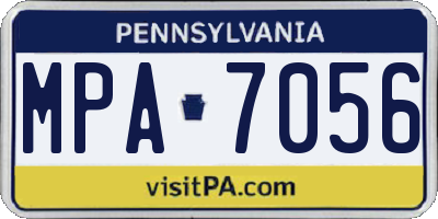 PA license plate MPA7056