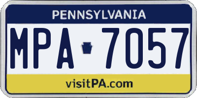 PA license plate MPA7057