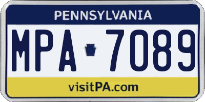 PA license plate MPA7089
