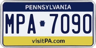PA license plate MPA7090