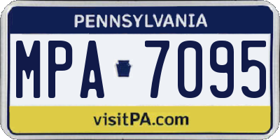 PA license plate MPA7095