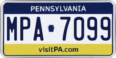 PA license plate MPA7099
