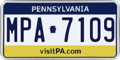 PA license plate MPA7109
