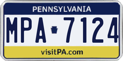 PA license plate MPA7124