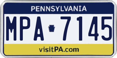 PA license plate MPA7145