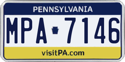 PA license plate MPA7146