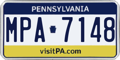 PA license plate MPA7148