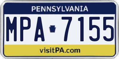 PA license plate MPA7155