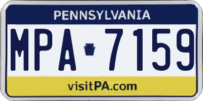 PA license plate MPA7159