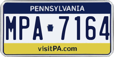 PA license plate MPA7164