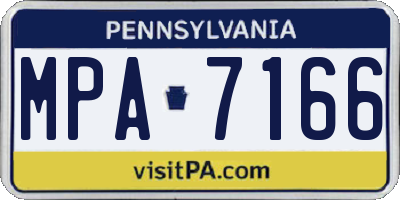 PA license plate MPA7166
