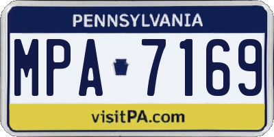PA license plate MPA7169