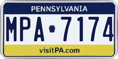 PA license plate MPA7174