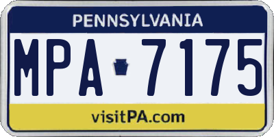 PA license plate MPA7175