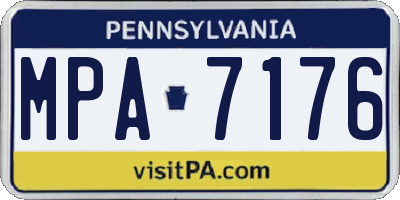 PA license plate MPA7176
