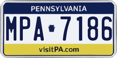 PA license plate MPA7186