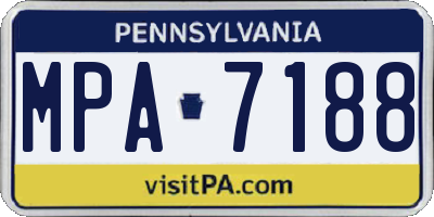 PA license plate MPA7188