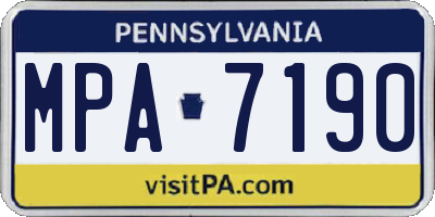 PA license plate MPA7190