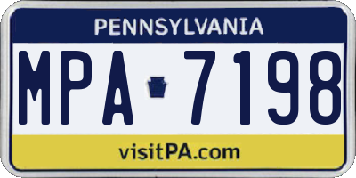 PA license plate MPA7198
