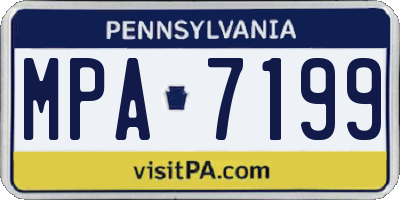 PA license plate MPA7199