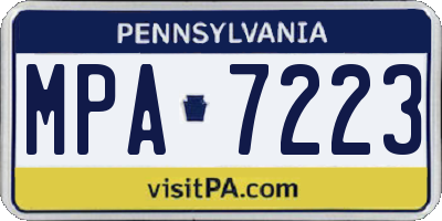 PA license plate MPA7223