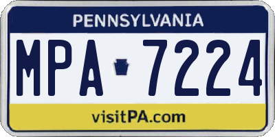 PA license plate MPA7224