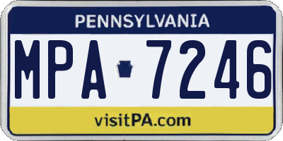 PA license plate MPA7246