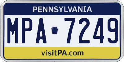 PA license plate MPA7249
