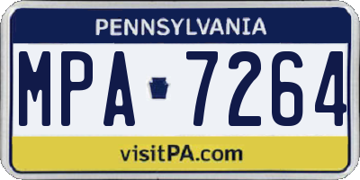PA license plate MPA7264