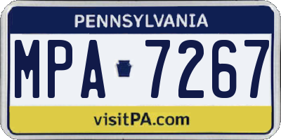 PA license plate MPA7267