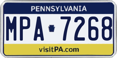 PA license plate MPA7268