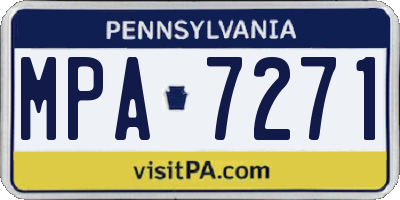 PA license plate MPA7271