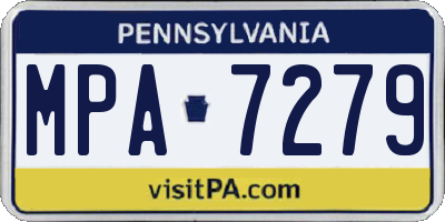 PA license plate MPA7279