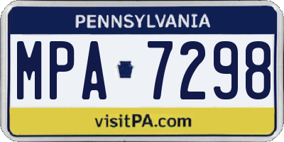 PA license plate MPA7298
