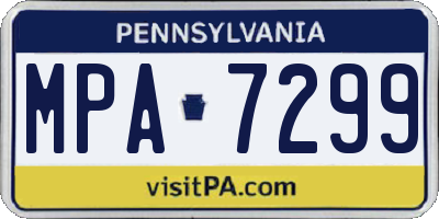 PA license plate MPA7299