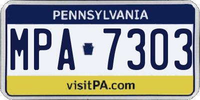 PA license plate MPA7303