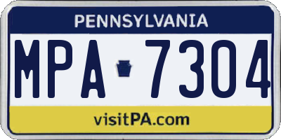 PA license plate MPA7304