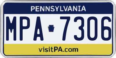 PA license plate MPA7306