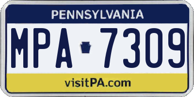 PA license plate MPA7309