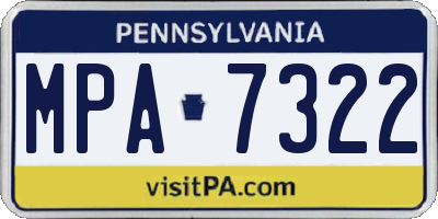 PA license plate MPA7322