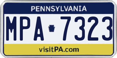 PA license plate MPA7323