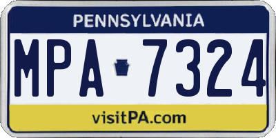 PA license plate MPA7324
