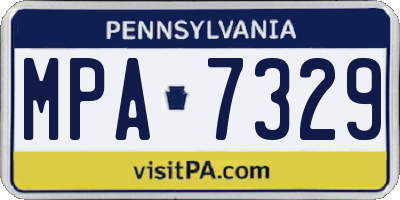 PA license plate MPA7329