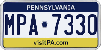 PA license plate MPA7330
