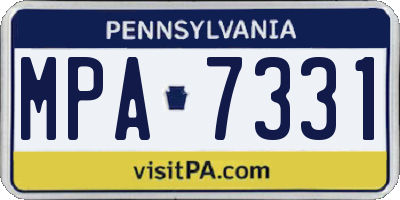 PA license plate MPA7331