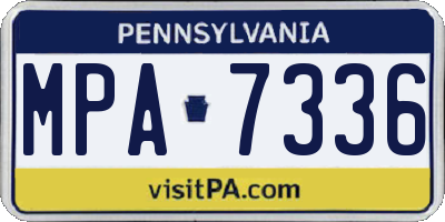 PA license plate MPA7336