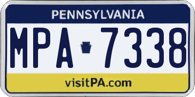 PA license plate MPA7338